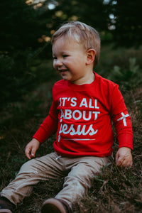 It's All About Jesus Toddler Long-Sleeve T-Shirt