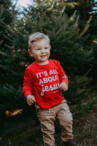 It's All About Jesus Toddler Long-Sleeve T-Shirt