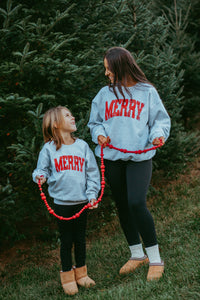 Merry Distressed Crewneck Sweatshirt