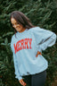 Merry Distressed Crewneck Sweatshirt