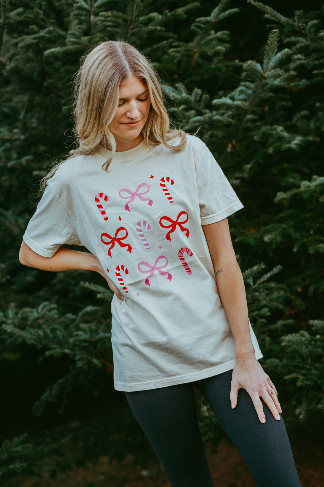 Candy Canes & Bows T-Shirt