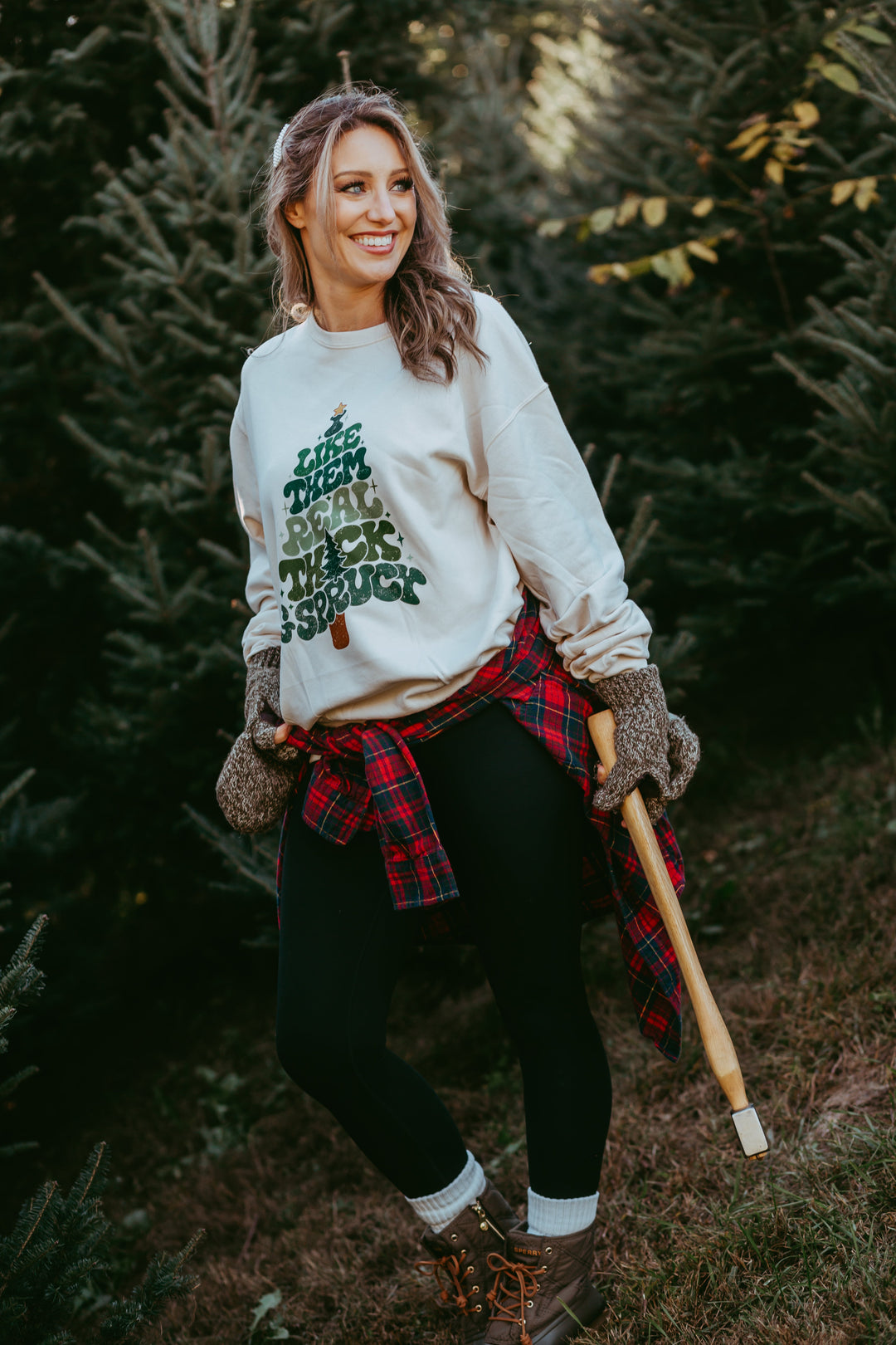 I Like Them Real Thick And Sprucy Crewneck Sweatshirt