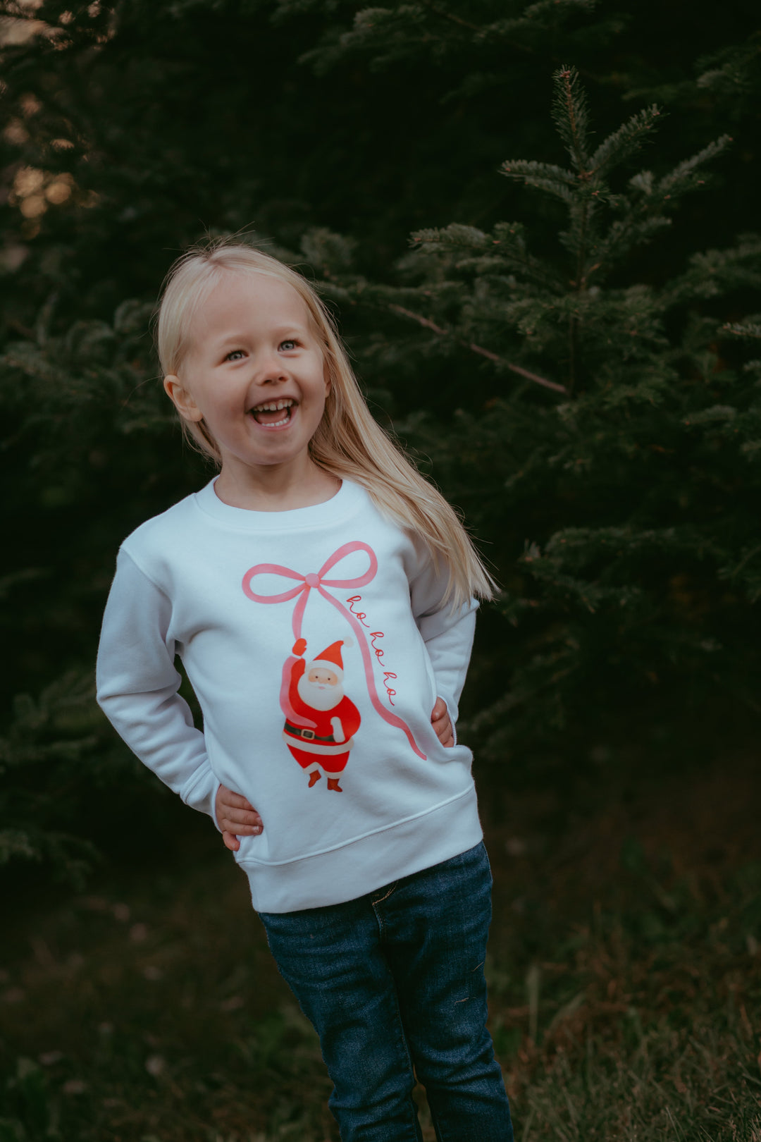 Hanging Santa Toddler Crewneck Sweatshirt