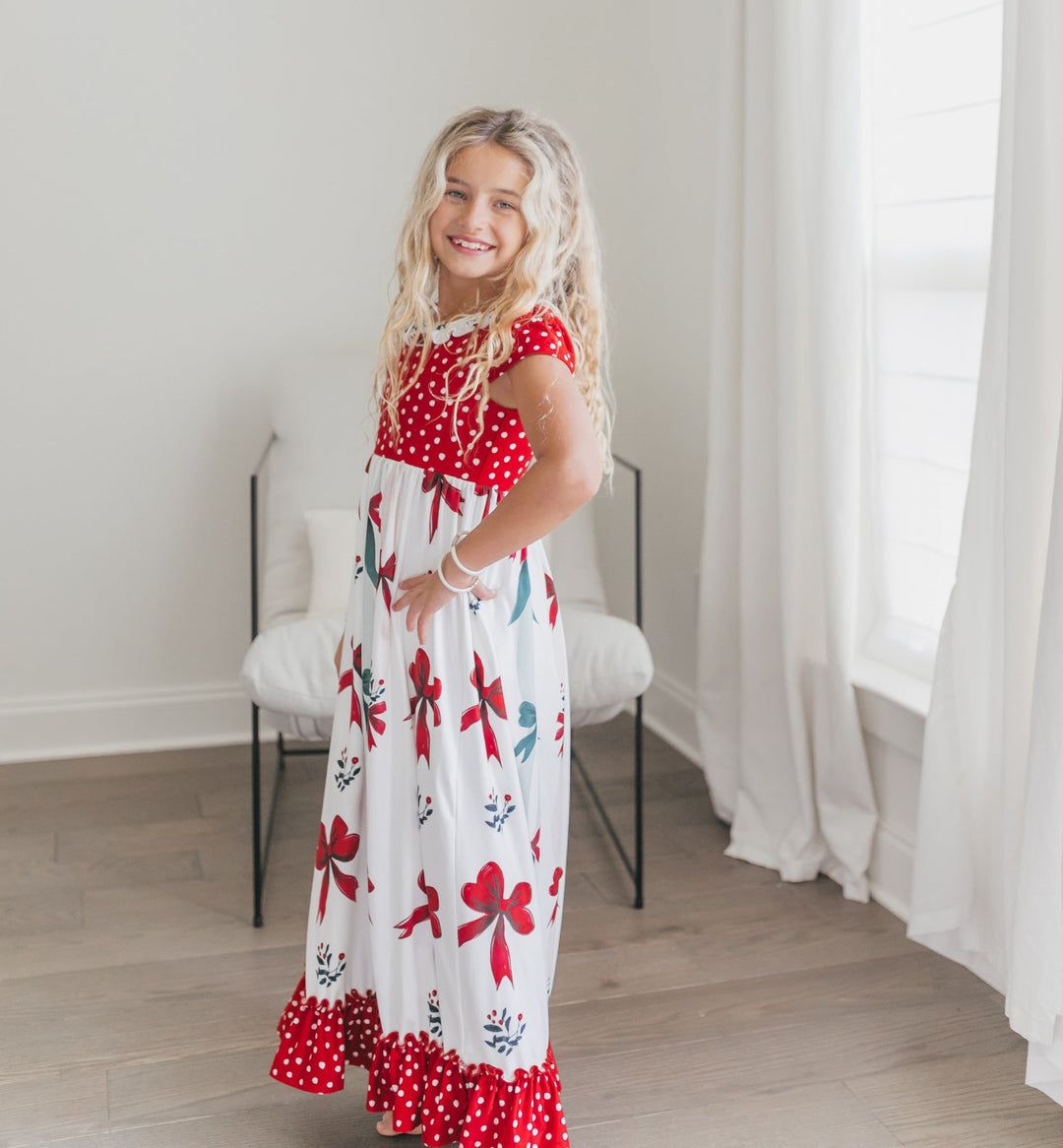 Christmas Bow Lounge Gown
