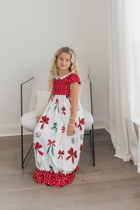 Christmas Bow Lounge Gown