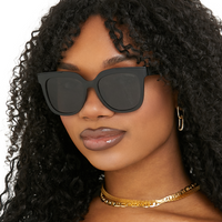 Coco - Sustainable Black Frame Black Lens Wayfarer Sunglasses