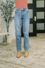 Corrine Mid Rise Control Top Vintage Straight Jeans