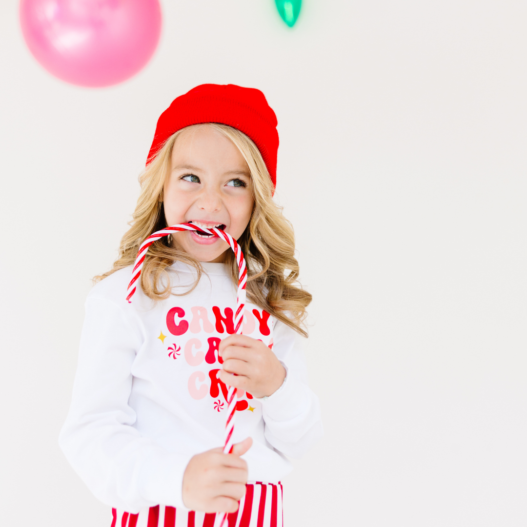 Candy Cane Crew Sweater