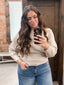 Relaxed Boat Neck Dolman Sleeve Sweater: TAUPE