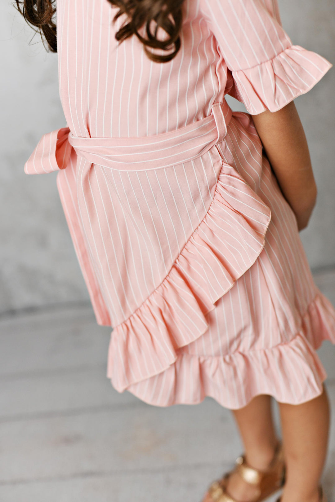 Pink Stripe Tie Dress