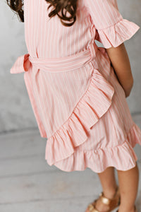 Pink Stripe Tie Dress