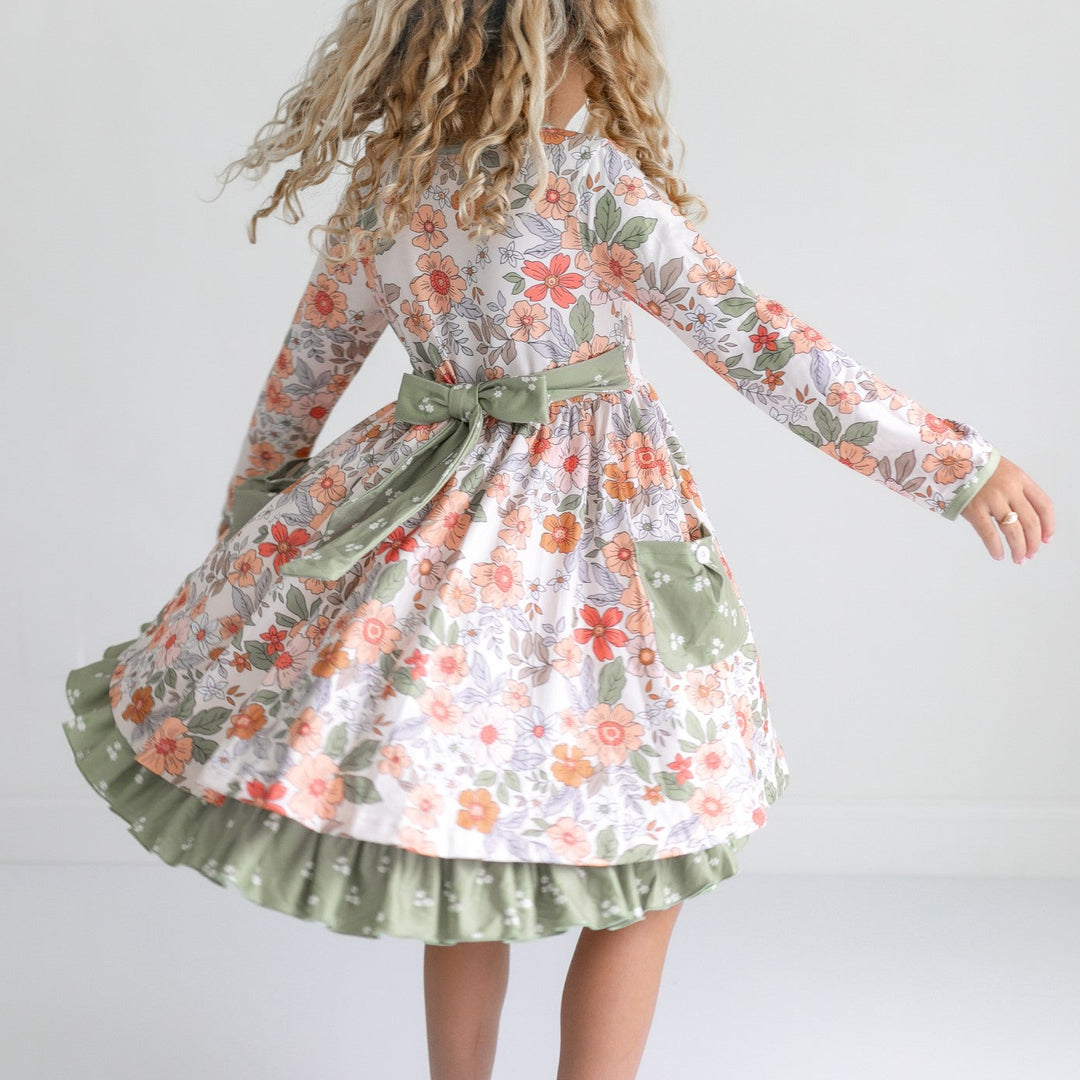 Sage Floral Dress