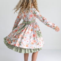 Sage Floral Dress