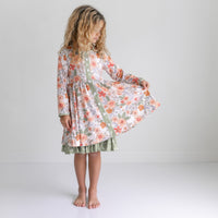 Sage Floral Dress