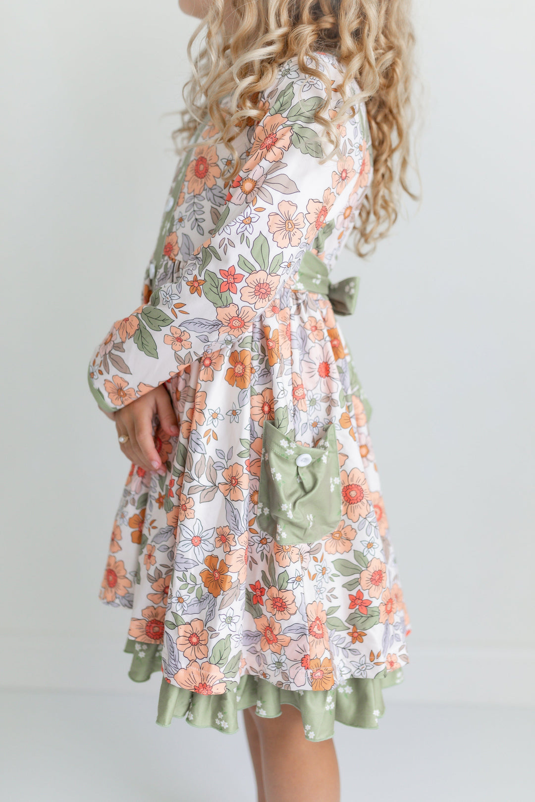 Sage Floral Dress