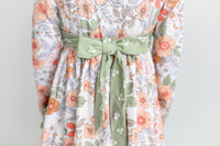 Sage Floral Dress