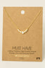 Elegant Jewel Link Charm Necklace: Gold