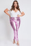 Women's Plus Hyperstretch Metallic Skinny Pants
