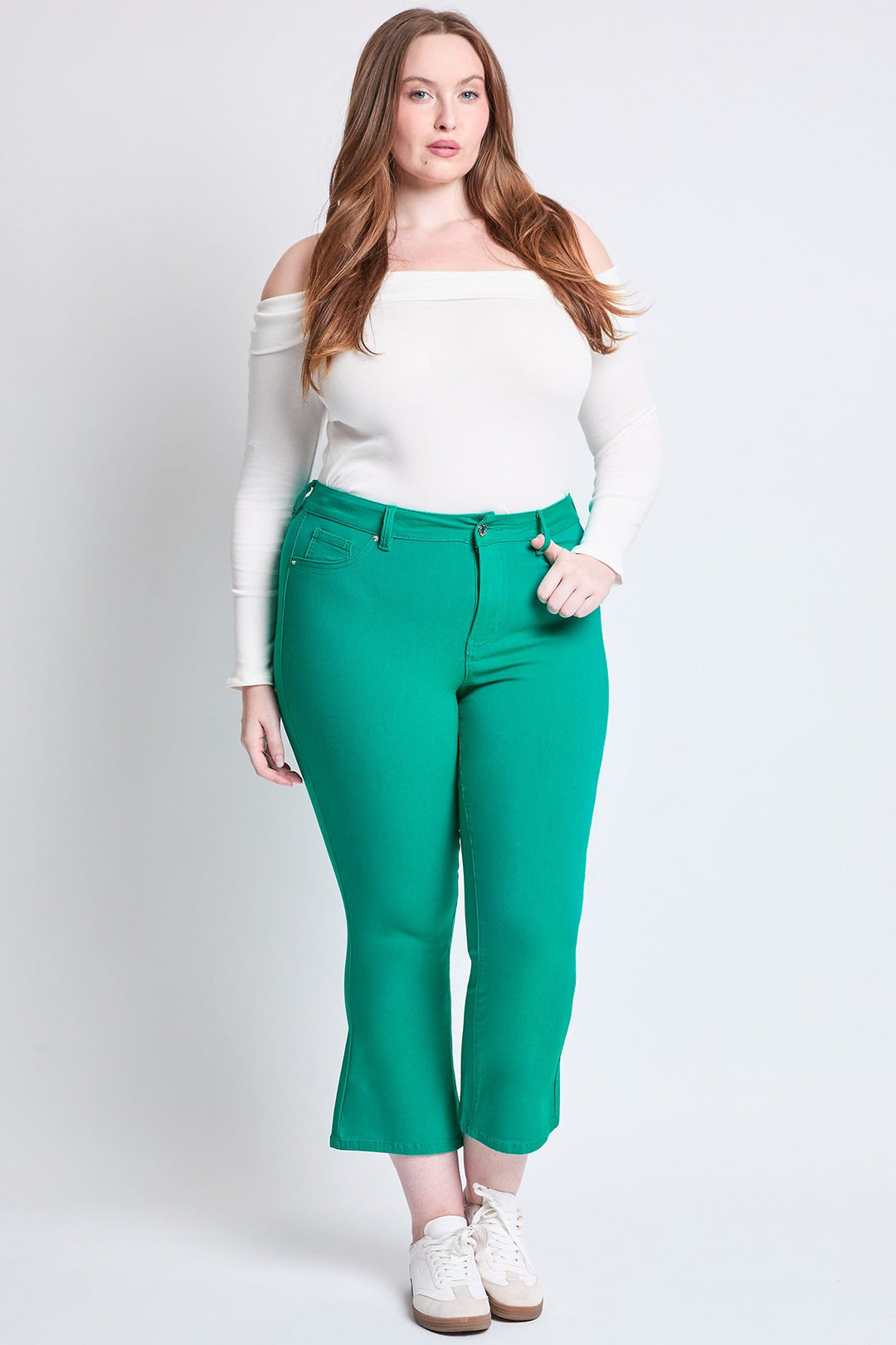 Women's Plus Hyperstretch Cropped Kick Flare Pants
