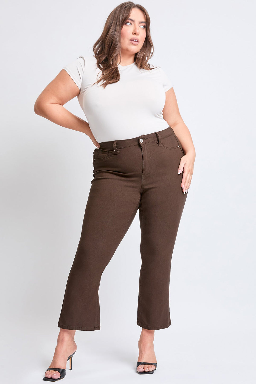 Women's Plus Hyperstretch Cropped Kick Flare Pants
