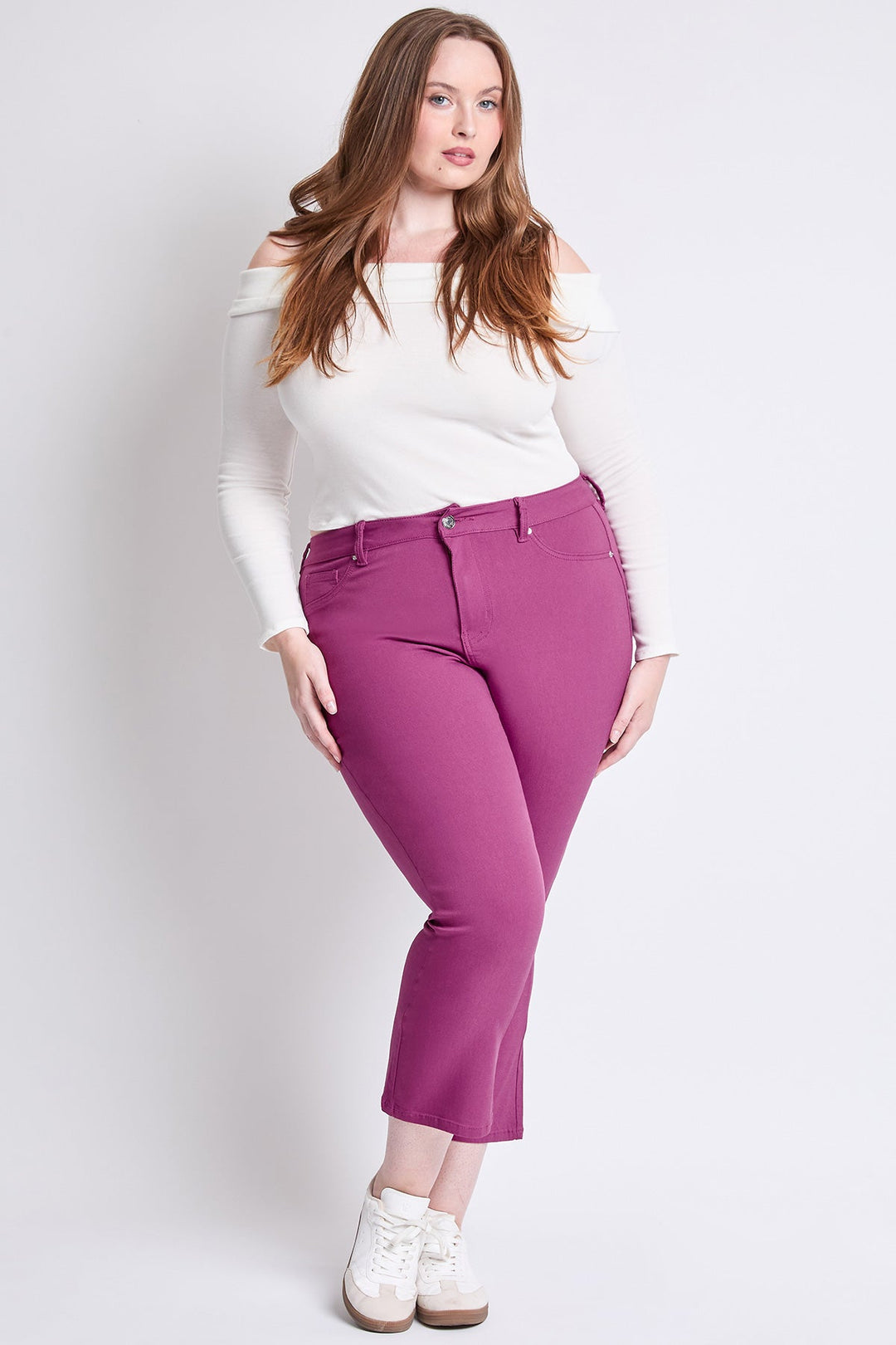 Women's Plus Hyperstretch Cropped Kick Flare Pants