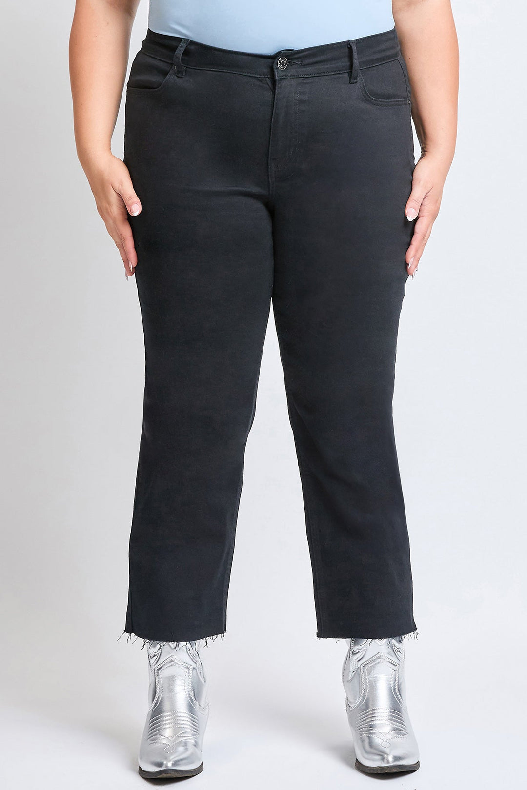 Women's Plus Hyperstretch Cropped Wide Leg Pants