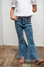 Faded Flare Denim Jean Pant