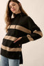 Nantucket Sound Striped Mock-Neck Sweater Hoodie