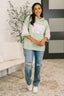 Get My Fixin' Cable Ribbed Knit Hooded Top