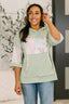 Get My Fixin' Cable Ribbed Knit Hooded Top