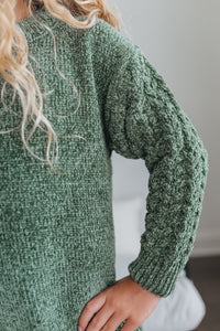 Green Chenille Nutcracker Bell Pant Set