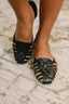 Gulla Woven Slip On Flats in Black