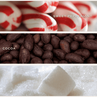 Hot Cocoa and Peppermint Soy Candle - Amber Jar - 9 oz