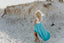 Blue Hi-Lo Frills Dress
