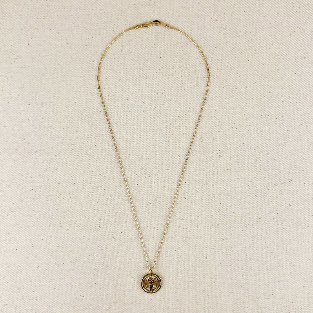 18k Gold Filled Radial Angel Wing Necklace