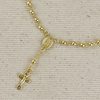 18k Gold Filled Beaded Rosary Bracelet