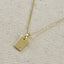 18k Gold Filled Solitaire CZ Plate Necklace