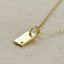 18k Gold Filled Solitaire CZ Plate Necklace