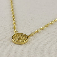 18k Gold Filled Beaded Saint Benedict Necklace