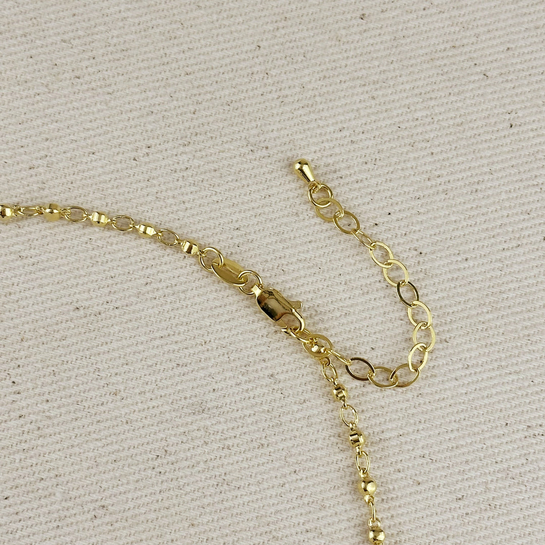 18k Gold Filled Beaded Saint Benedict Necklace