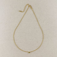 18k Gold Filled Dainty Bezel CZ Birthstone Necklace