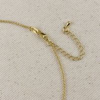 18k Gold Filled Dainty Bezel CZ Birthstone Necklace