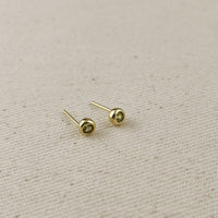 18K Gold Filled Dainty Bezel CZ Birthstone Stud Earrings