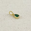 18k Gold Filled Birthstone Bezel Drop Charm