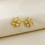 18K Gold Filled Mesh Flower Earrings