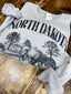 North Dakota Buffalo Crewneck: Black Distressed