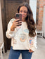 North Dakota Large Multi Logo Ribbed Crop Crewneck
