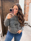 North Dakota Peace Garden State Crewneck: Pepper