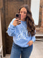 Lake Girl Crewneck: Carolina Blue