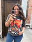 Cowboy Crewneck Graphic Tee: Pepper